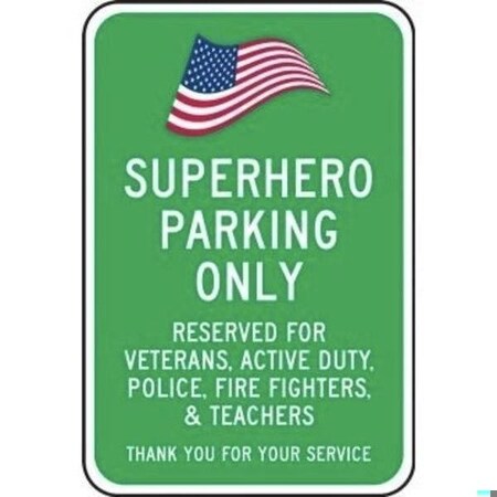 Accuform RESERVED PARKING SIGN SUPERHERO FRP091RA FRP091RA